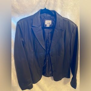 Women’s East 5th Olive colored leather jacket size XL